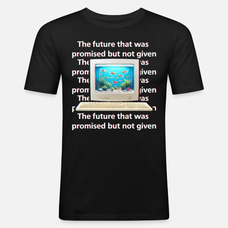Frutiger Aero Aesthetic Tech - Men's Slim Fit T-Shirt - black