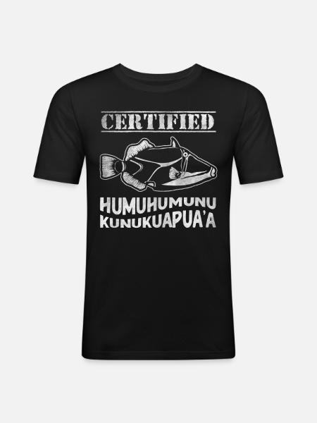 Humuhumunukunukuapua'a Hawaiian Reef Pusher - Men's Slim Fit T-Shirt - black