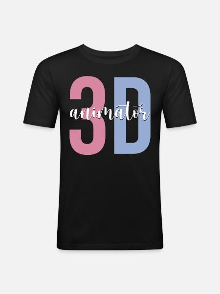 Animation Graphic Designer - Men's Slim Fit T-Shirt - black