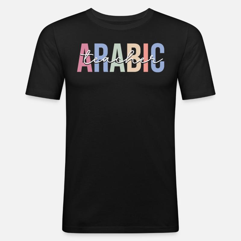 Language teaching - Men's Slim Fit T-Shirt - black