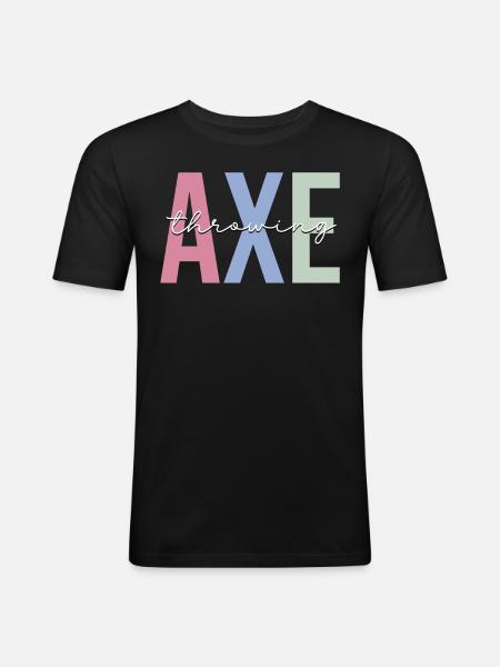 Lanceur de hache - T-shirt près du corps Homme - noir