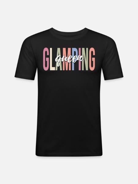 Female Glamper Camping - Men's Slim Fit T-Shirt - black