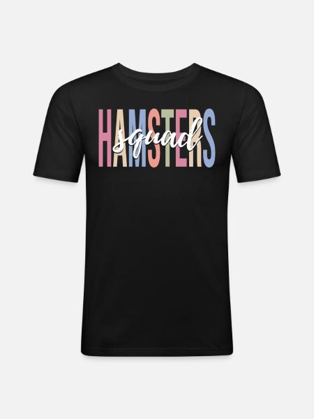 Hamster Hammy Pet Lover - Men's Slim Fit T-Shirt - black