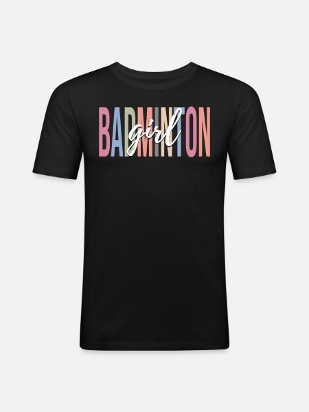 Badminton player - Men's Slim Fit T-Shirt - black