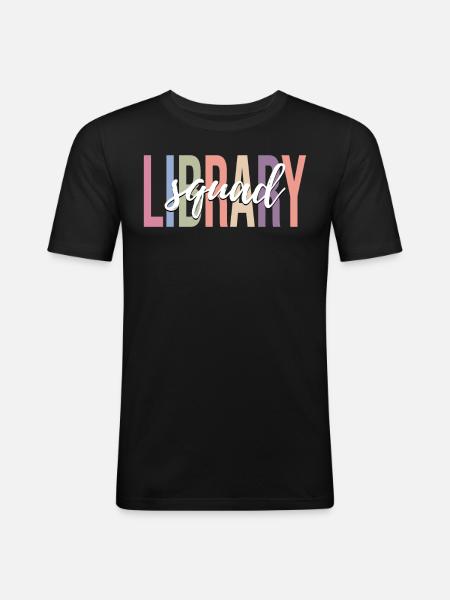 Book lover, reader, librarian - Men's Slim Fit T-Shirt - black