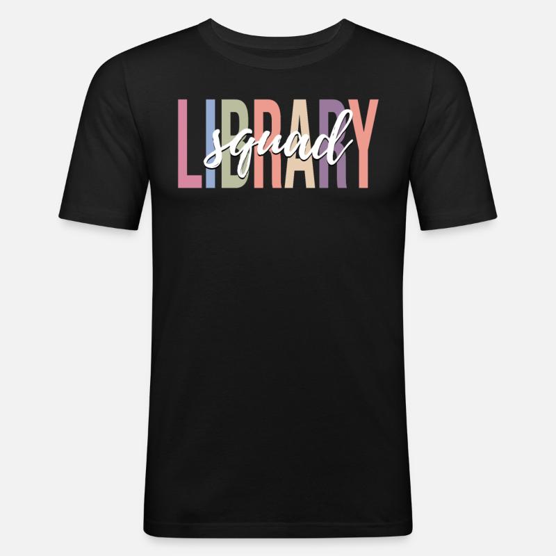 Book lover, reader, librarian - Men's Slim Fit T-Shirt - black