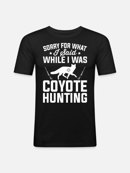 Coyote Hunter Yote - Men's Slim Fit T-Shirt - black