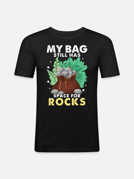 Felsenjagd Mineral - Männer Slim Fit T-Shirt - Schwarz