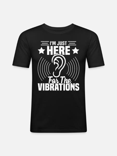 Deaf Pride ASL Gebärdensprache - Männer Slim Fit T-Shirt - Schwarz