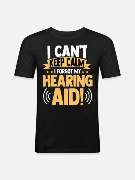 Deaf Pride ASL - Men's Slim Fit T-Shirt - black