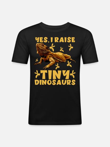 Funny Bearded Dragon Beardie - Men's Slim Fit T-Shirt - black
