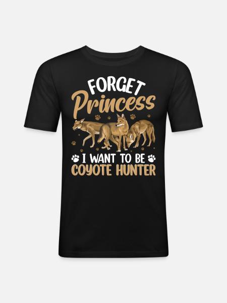 Coyote Hunting Yote - Men's Slim Fit T-Shirt - black