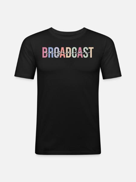Broadcasting technician technology - Men's Slim Fit T-Shirt - black