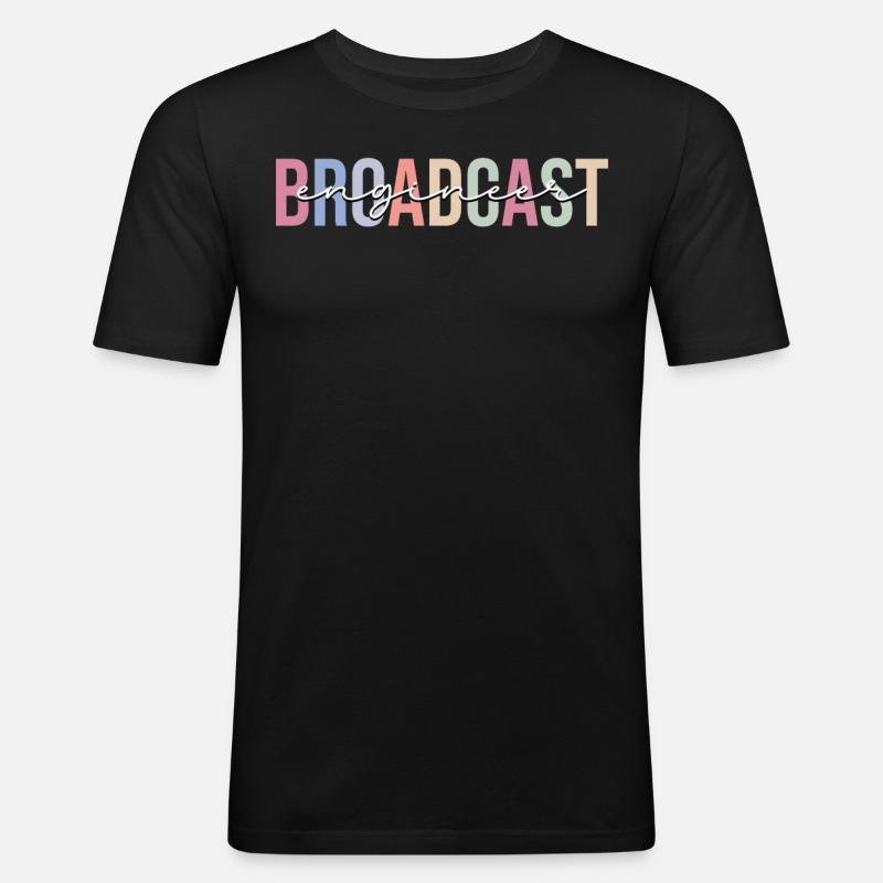 Rundfunktechniker Technik - Männer Slim Fit T-Shirt - Schwarz