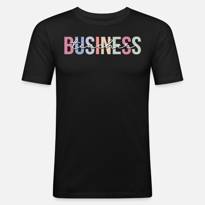 Enseignement des enseignants de commerce - T-shirt près du corps Homme - noir