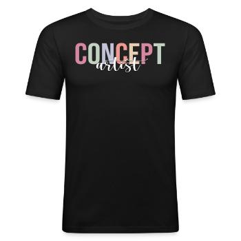 Concept Artist Creative Designer Art - Men's Slim Fit T-Shirt - black - Front - Nik (191cm)