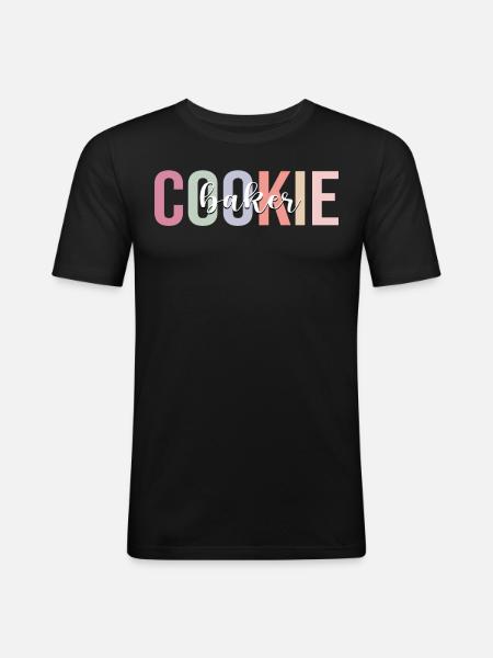 Cookie Baker Baking Cookie Merchant - Men's Slim Fit T-Shirt - black