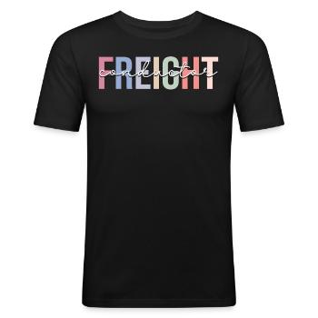 Railway freight train attendant - Men's Slim Fit T-Shirt - black - Front - Nik (191cm)
