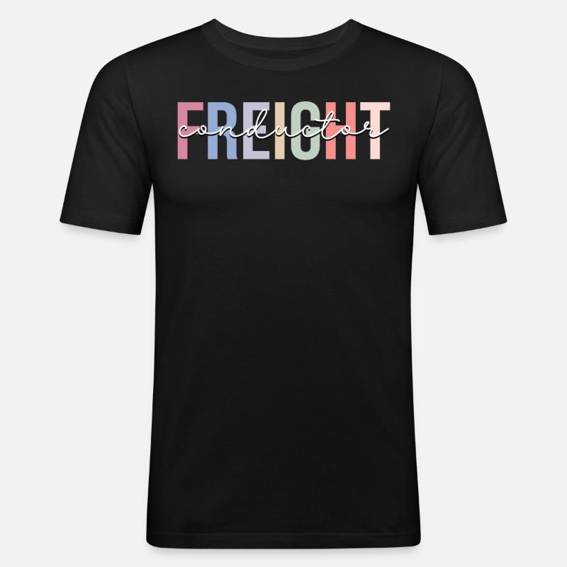 Railway freight train attendant - Men's Slim Fit T-Shirt - black