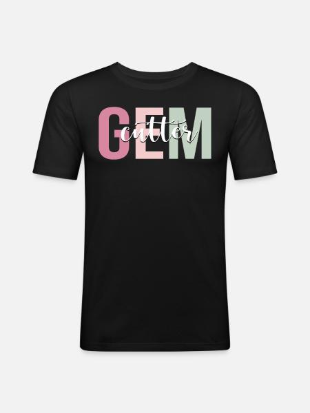 Gemstone Cutter Cutting - Men's Slim Fit T-Shirt - black