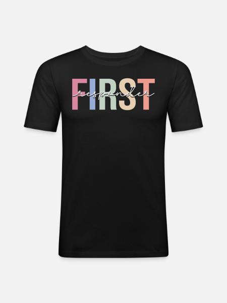 First Responder EMS EMT Paramedic - Men's Slim Fit T-Shirt - black