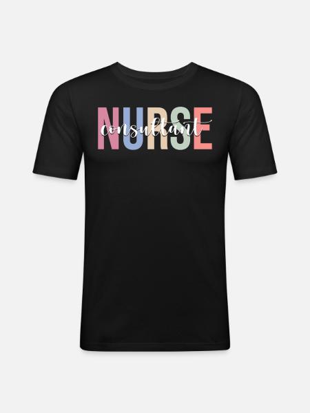 Nursing Consultant RN Registered Nurses - Men's Slim Fit T-Shirt - black