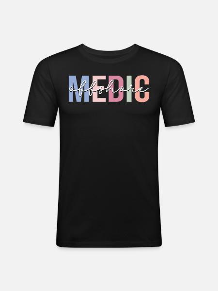 Offshore Paramedic - Men's Slim Fit T-Shirt - black