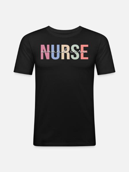 Wound Care Nurse - Men's Slim Fit T-Shirt - black