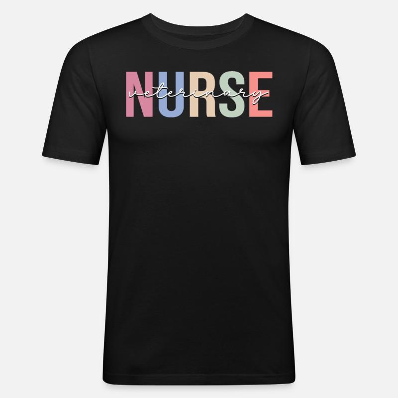 Veterinary Assistant Veterinary Assistant - Men's Slim Fit T-Shirt - black