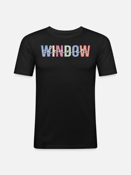 Window cleaner cleaning - Men's Slim Fit T-Shirt - black