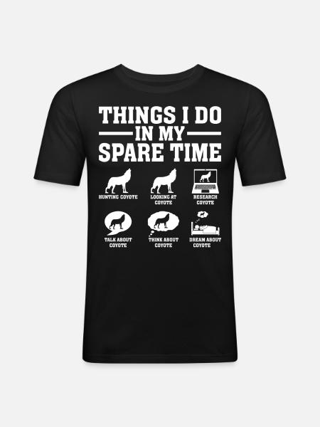 Coyote Hunter Yote - Men's Slim Fit T-Shirt - black