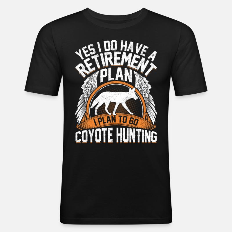 Coyote Hunter Yote - Men's Slim Fit T-Shirt - black