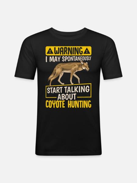 Coyote Hunter Yote - Men's Slim Fit T-Shirt - black