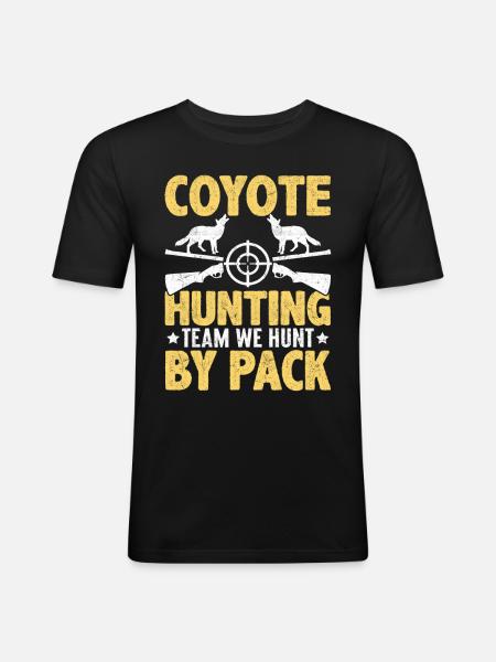 Coyote Hunter Yote - Men's Slim Fit T-Shirt - black