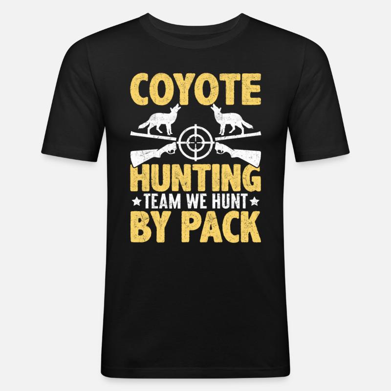 Coyote Hunter Yote - Men's Slim Fit T-Shirt - black