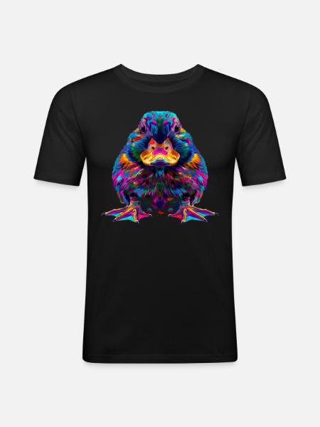 Platypus Mammal Popart - Men's Slim Fit T-Shirt - black