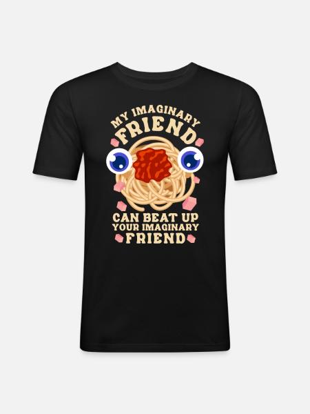 Flying Spaghetti Monster FSM - Men's Slim Fit T-Shirt - black