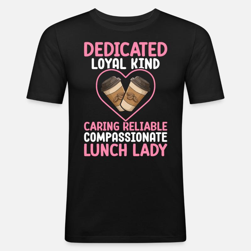 Cafeteria-Mitarbeiterin Engagierte, loyale, freund - Männer Slim Fit T-Shirt - Schwarz