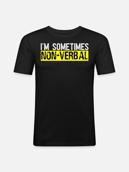 Deaf Pride ASL Sign Language - Men's Slim Fit T-Shirt - black