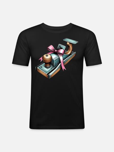 Coquette Arc Menuisier - T-shirt près du corps Homme - noir