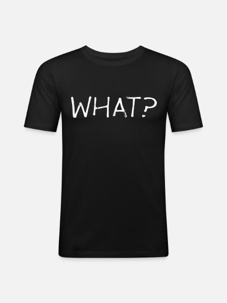 Question mark - Men's Slim Fit T-Shirt - black