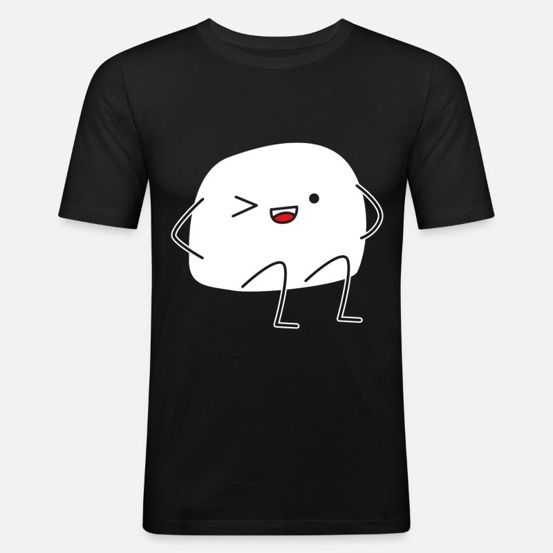 Stein Schere Papier - Männer Slim Fit T-Shirt - Schwarz