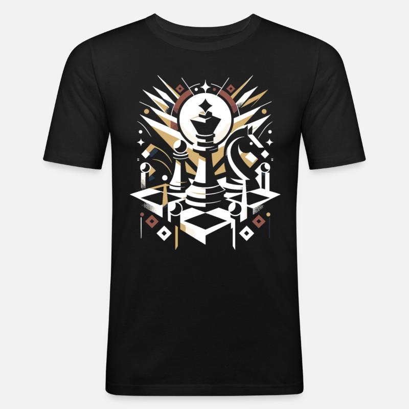 Abstract Chess Game Chess - Men's Slim Fit T-Shirt - black