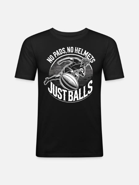 Maillot Rugby Saying - T-shirt près du corps Homme - noir
