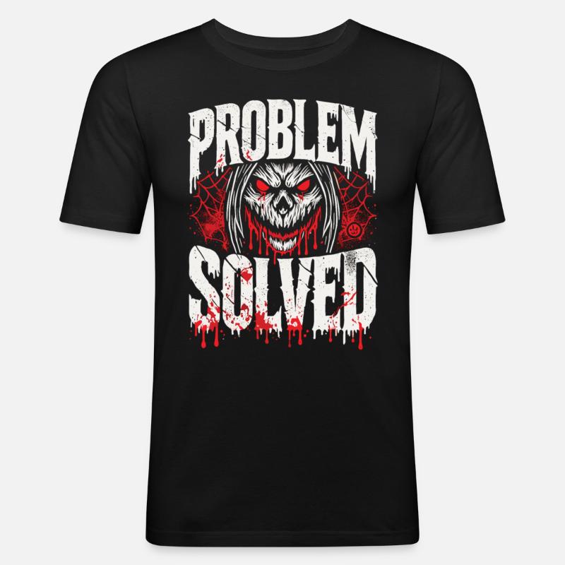 Bloody Solution - Problem Solved - Men's Slim Fit T-Shirt - black