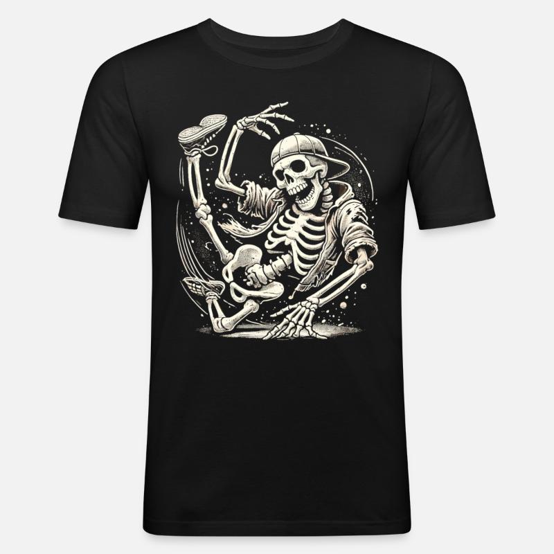 Skeleton Breakdance Master - Men's Slim Fit T-Shirt - black