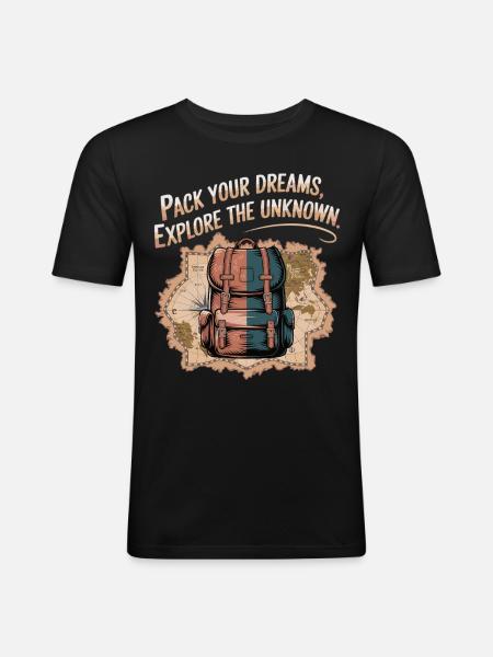 Grab dreams, experience adventures - Men's Slim Fit T-Shirt - black