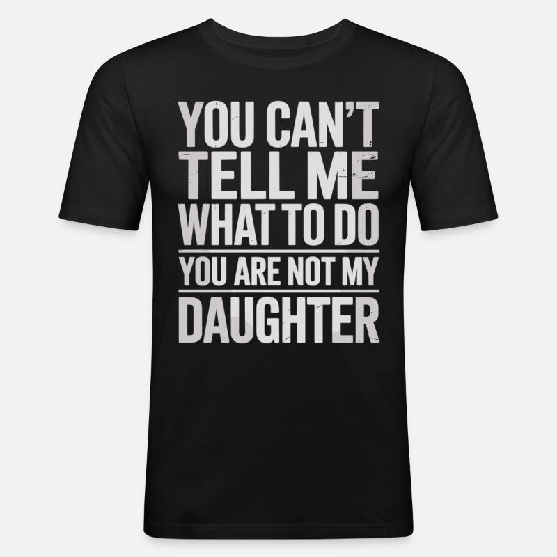 J’écoute simplement ma fille - T-shirt près du corps Homme - noir