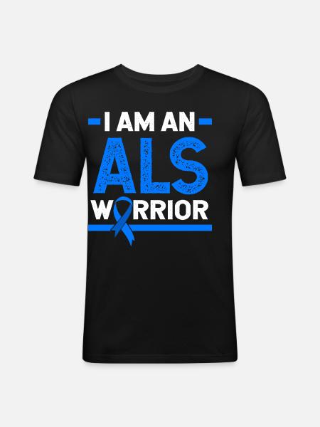 ALS nerve disease - Men's Slim Fit T-Shirt - black