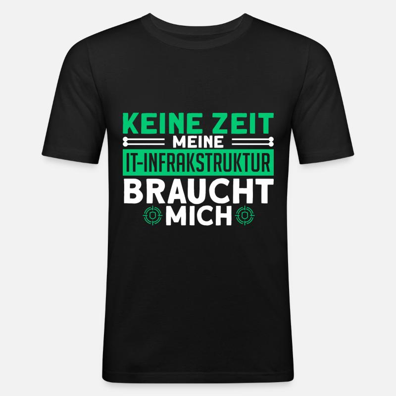 Programmierer Systemadministrator Fachinformatiker - Männer Slim Fit T-Shirt - Schwarz